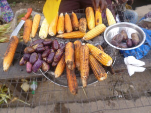 African Pear with roasted corn