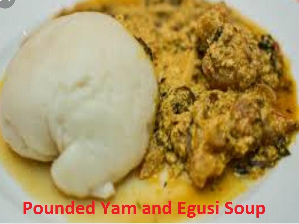 Pounded Yam with Egusi Soup