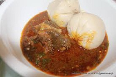 Banku dish and Ghanaian okra stew image