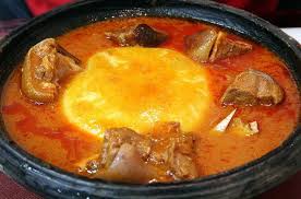 FUFU AND LIGHT GOAT MEAT