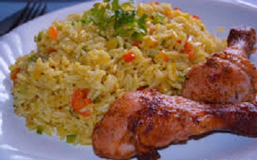 Nigerian chicken fried rice image