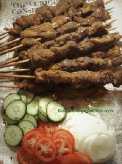 Chicken suya skewers