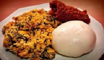 Egusi soup and pounded yam 1
