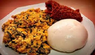 Egusi soup and pounded yam