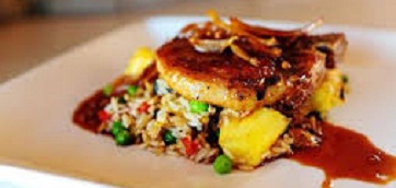 Pork Chops with Pineapple Fried Rice