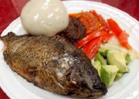 Banku with Fried Fish