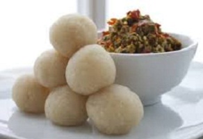 Eba Food with Egusi Soup