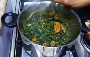 Vegetable soup in Nigeria Image