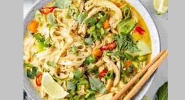 Golden Thai Curry Chicken Noodle Soup