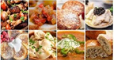Russian food dishes