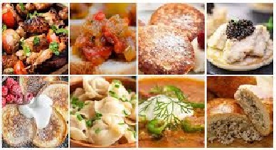 Russian food dishes
