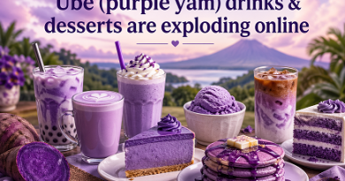 Ube purple yam drinks