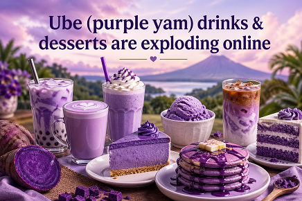 Ube purple yam drinks