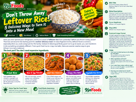 Leftover Rice, Deliciously Reimagined